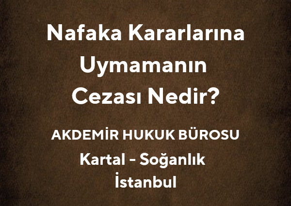 Nafaka Kararlarına Uymamanın Cezası ve İcra Takibi | 2025